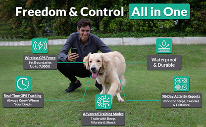 Intelipaws 2-in-1 Wireless GPS Fence and Training Collar
